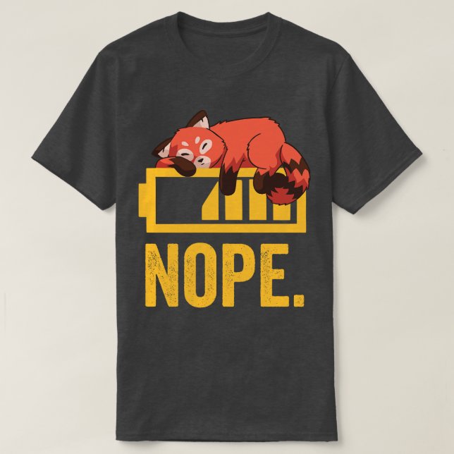 T-shirt Funny Red Panda Lazy 3 (Design devant)