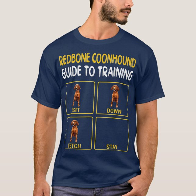 T-shirt Funny Redbone Coonhound Guide d'entraînement de ch (Devant)