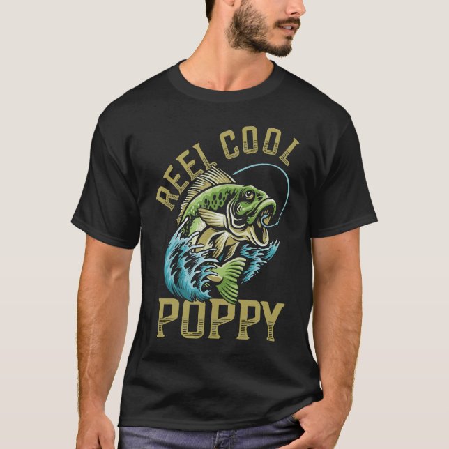 T-shirt Funny Reel Cool Poppy Fishing Lover Cadeau (Devant)