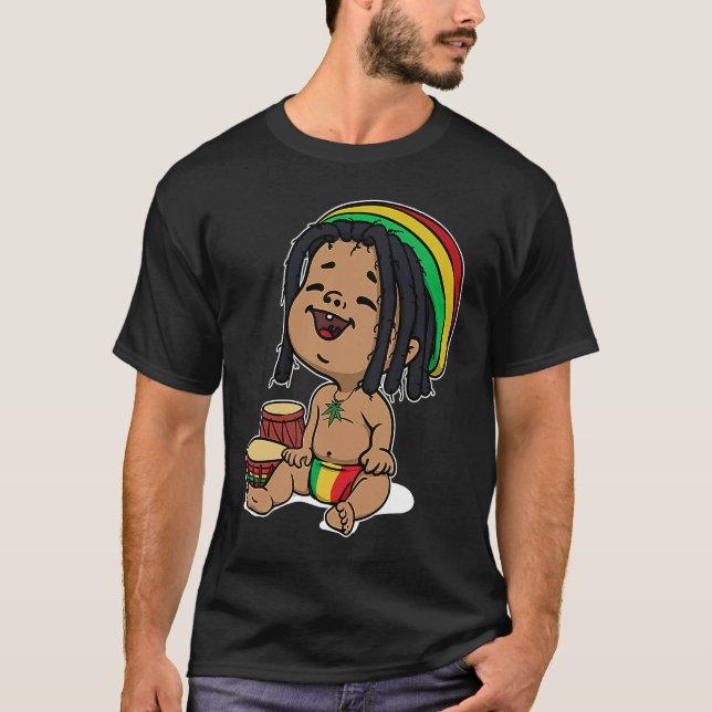 T-shirt Funny Reggae Jamaica Music Ragga Reggaeton Relax F (Devant)
