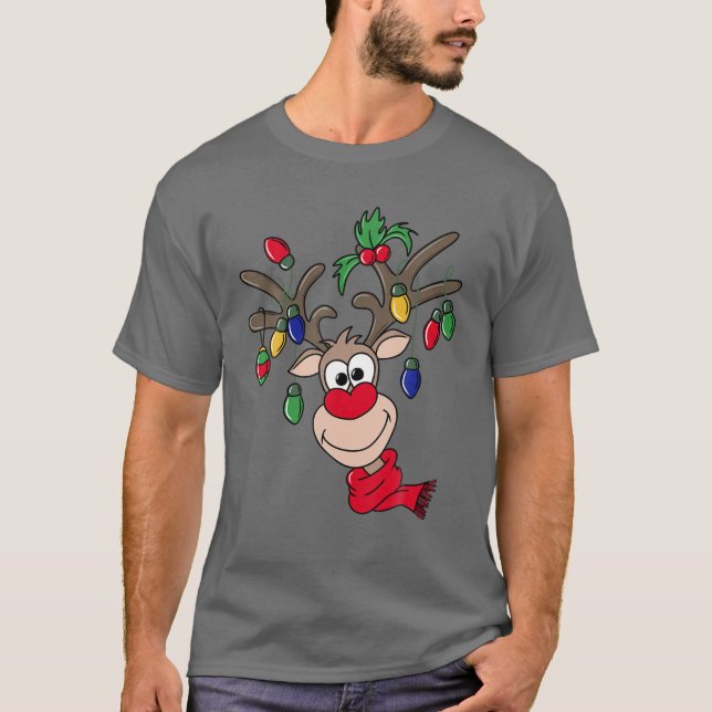 T-shirt Funny Reindeer Joyeux Noël (Devant)