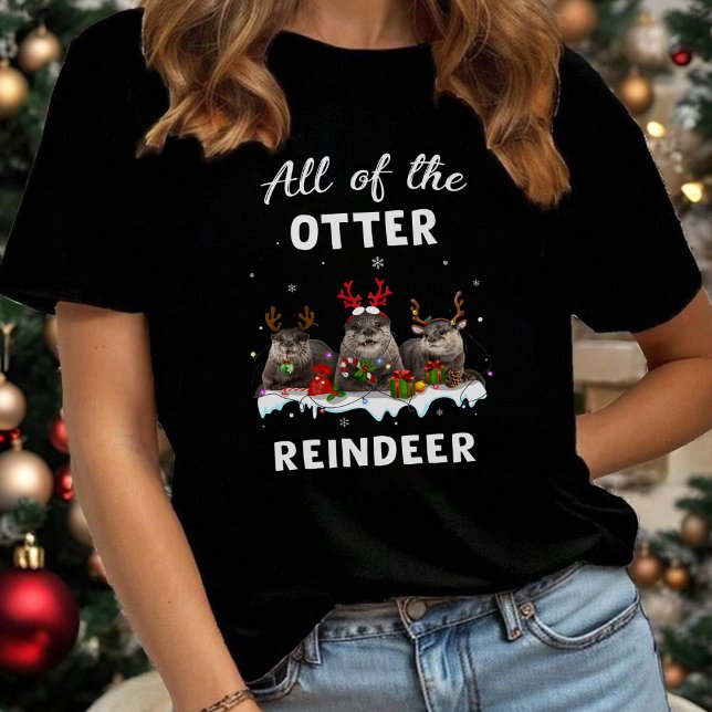 T-shirt Funny Reindeer Otter Christmas (Créateur téléchargé)