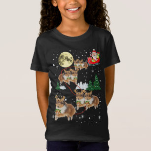 T-Shirt Funny Reindeer Sheltie Noël Amoureux de les chiens