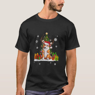 T-shirt Funny Reinder Amoureux des chiens Santa hat laide