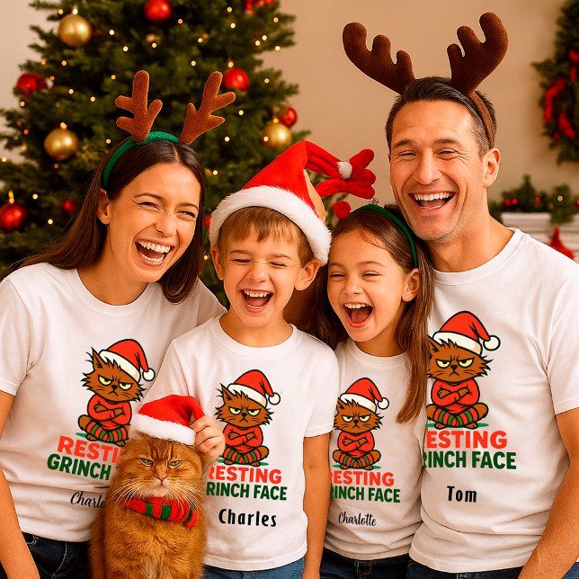 T-shirt Funny Resting Grinch Face Christmas  – Custom Name (Créateur téléchargé)