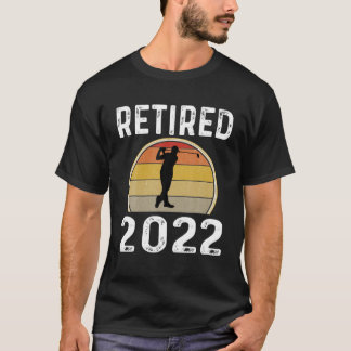 T-shirt Funny Retirement Retired 2022 Golfer Golfing Sunse