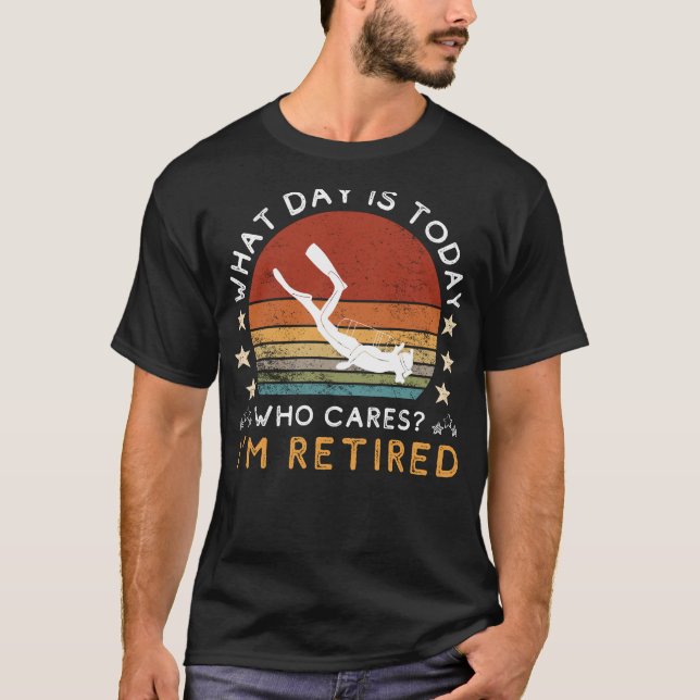 T-shirt Funny Retraité Plongée Tee - Qui S'Occupe De Ce Da (Devant)