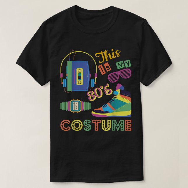 T-shirt Funny Retro 80s Costume Party Design (Design devant)