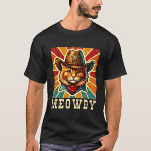 T-shirt Funny Retro Amoureux des chats Vintage Mème Meowdy