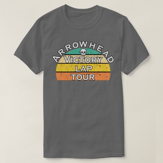 T-shirt Funny Retro Bus Vector Quote Arrowhead Victory Lap (Design devant)