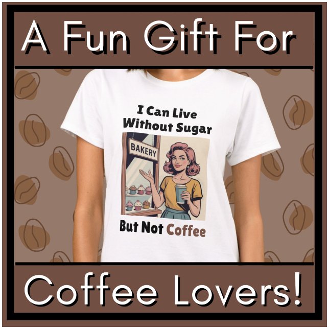 T-shirt Funny Retro Coffee Lover Low Carb Keto Diet (Ideal for sugar-free, low carb, keto, carnivore, ketovore fans.)