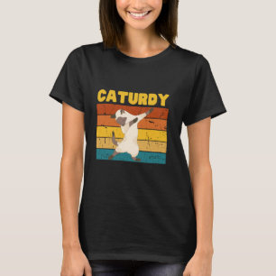 T-shirt Funny Retro Dancing Chat le samedi aka Caturday