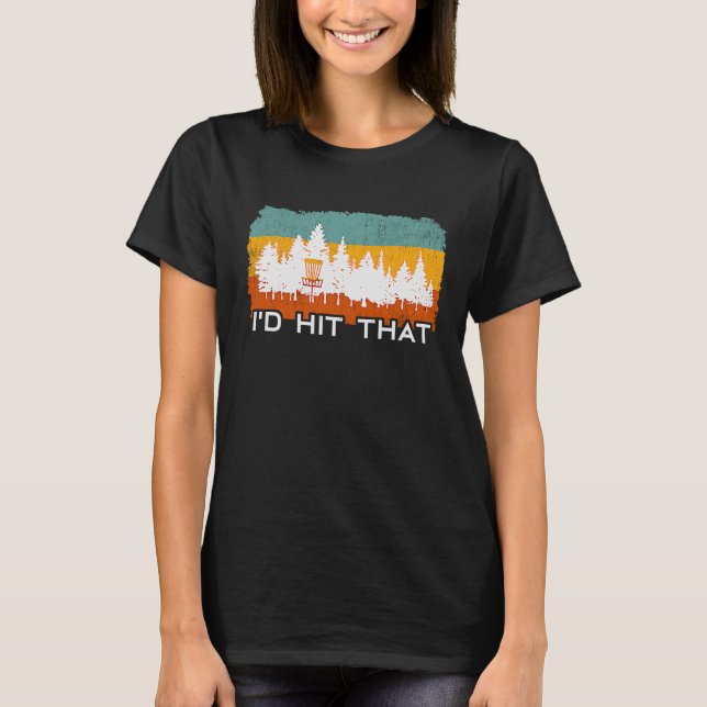 T-shirt Funny Retro Disc Golf Je frappais ce Frisbee Golf  (Devant)