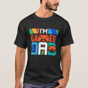 T-shirt Funny Retro Esports Je suis Un Gamer Papa Geek Cad