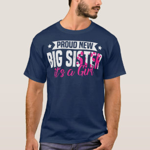 T-shirt Funny Retro Fière Nouvelle Grande Soeur C'est une 