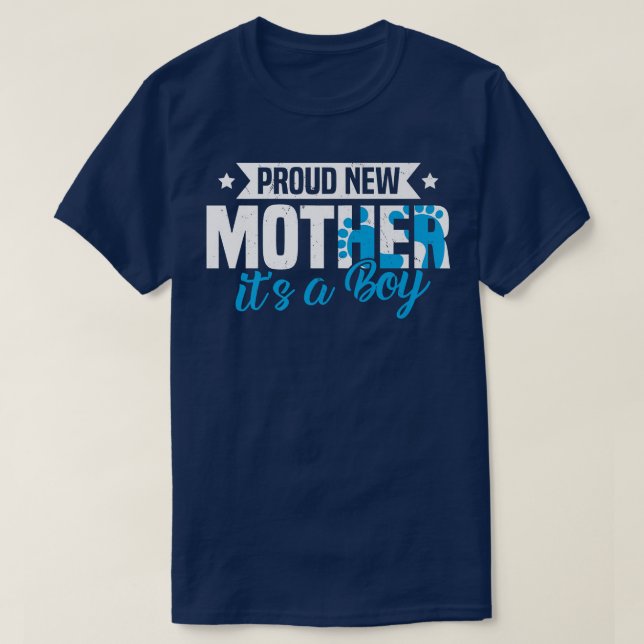 T-shirt Funny Retro Fière nouvelle mère C'est un garçon Ge (Design devant)