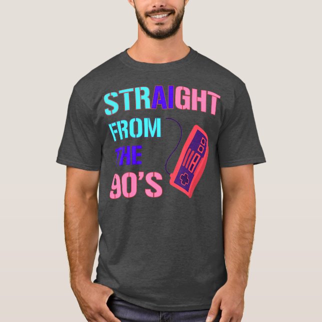 T-shirt Funny Retro Gaming Joystick Droite de (Devant)