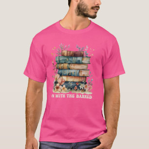 T-shirt Funny Retro Je suis avec les livres interdits Flor