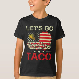 T-shirt Funny Retro Let’s Go Taco Mexicaine Humour aliment