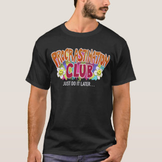 T-shirt Funny Retro Procrastination Club Rainbow 