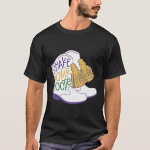 T-shirt Funny Retro Shake Your Bootie Mardi Gras Costume N