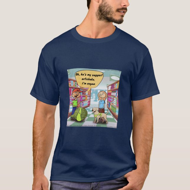 T-shirt Funny Rick London Support Artichoke Comic (Devant)