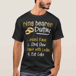 T-shirt FUNNY RING BEARER DUTIES Joli cadeau Mariage 