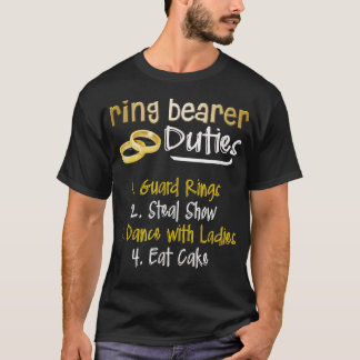 T-shirt FUNNY RING BEARER DUTIES Joli cadeau Mariage 