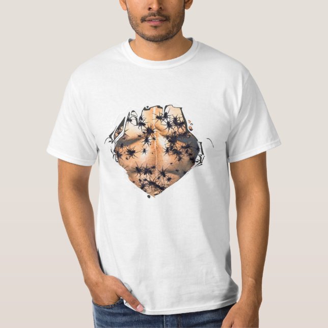 T-shirt Funny Ripped Spider Nightmare Déplaisant Crawlie (Devant)