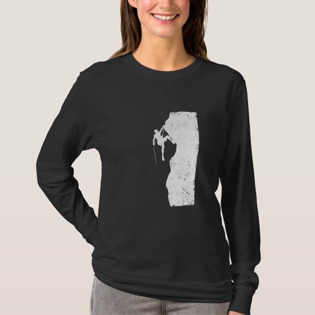 T-shirt Funny Rock Escalade Mountain Climber Bouldering Mo (Devant)
