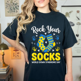 T-shirt Funny Rock Your Socks 3/21 Down Syndrome Awareness