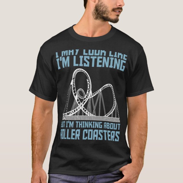 T-shirt Funny Roller Dessous de verre Amusement Park Lover (Devant)