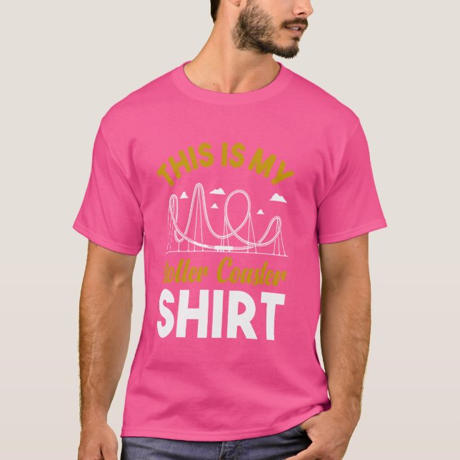 T-shirt Funny Roller Dessous de verre Thème Park Rollercoa (Devant)