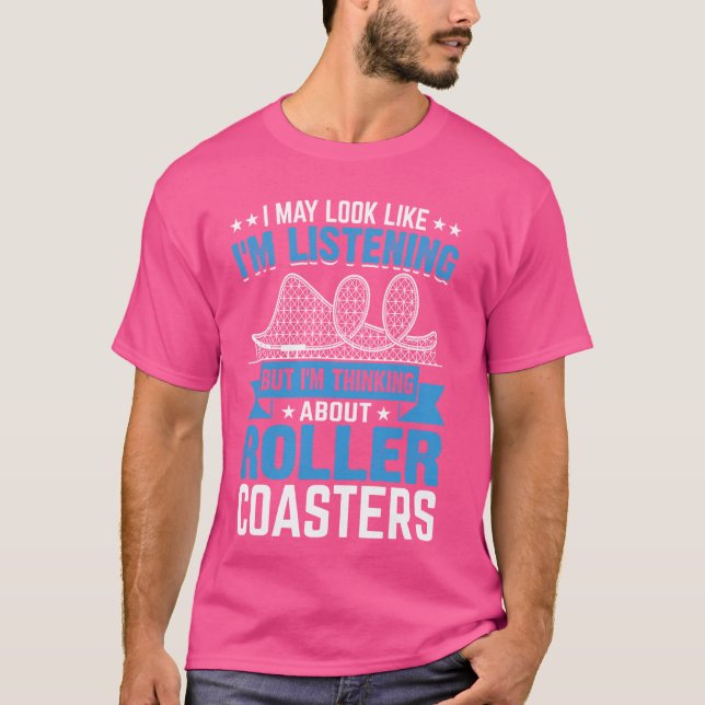 T-shirt Funny Roller Dessous de verre Thème Park Rollercoa (Devant)