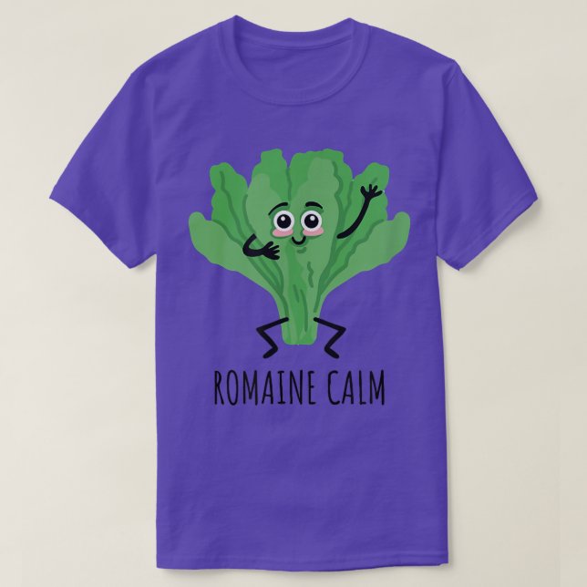 T-shirt Funny Romaine Calm Gardening puns Gardener  (Design devant)