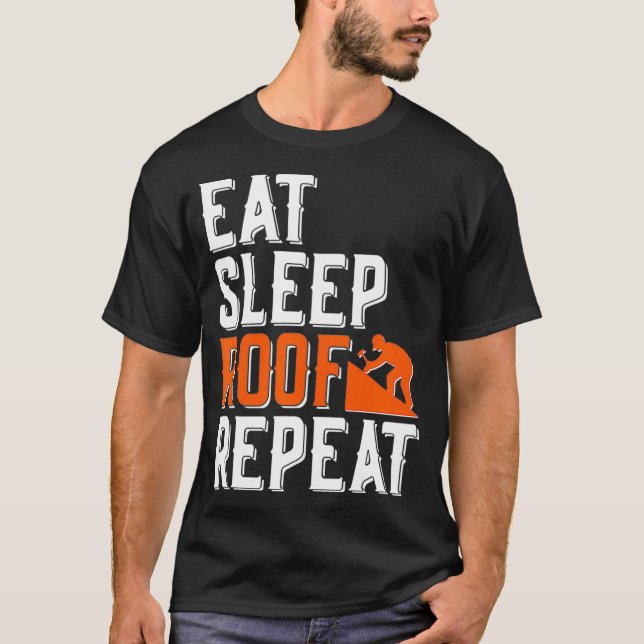 T-shirt Funny Roofing Contractor House Roof Mechanic  (Devant)