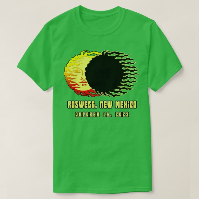 T-SHIRT FUNNY ROSWELL NEW MEXICO SOLAR ECLIPSE 2023 (Design devant)