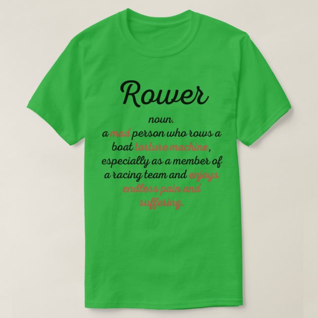 T-shirt Funny Rowing définition Idée cadeau 2 (Design devant)