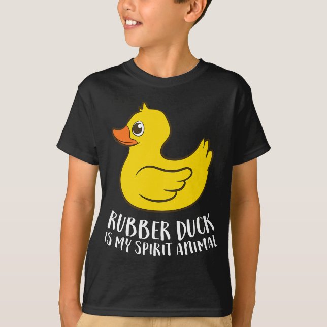 T-shirt Funny Rubber Duck Spirit Animal Funny Duck (Devant)