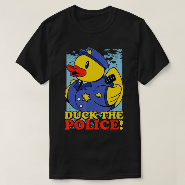 T-shirt Funny Rubber Duckie Canard La Police Prenant Un Ba (Design devant)