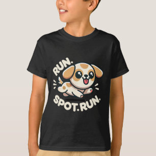 T-shirt Funny Run Spot Run Chien Humour
