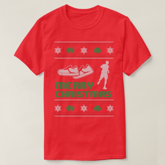 T-shirt Funny Runner Joyeux Noël (Design devant)
