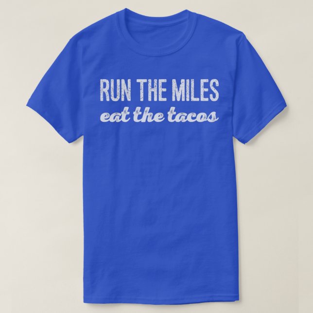 T-shirt Funny Runner Marathon Taco Foodie Cadeau (Design devant)