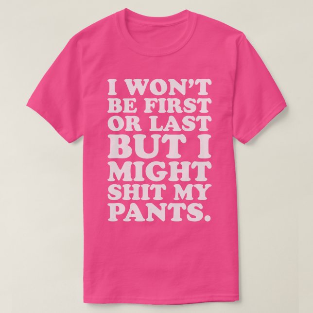 T-shirt Funny Runner Marathon Trail Runner First Dernier M (Design devant)
