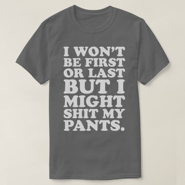 T-shirt Funny Runner Marathon Trail Runner First Dernier M (Design devant)