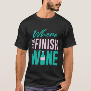 T-shirt Funny Running Où Est Le Vin Finlandais