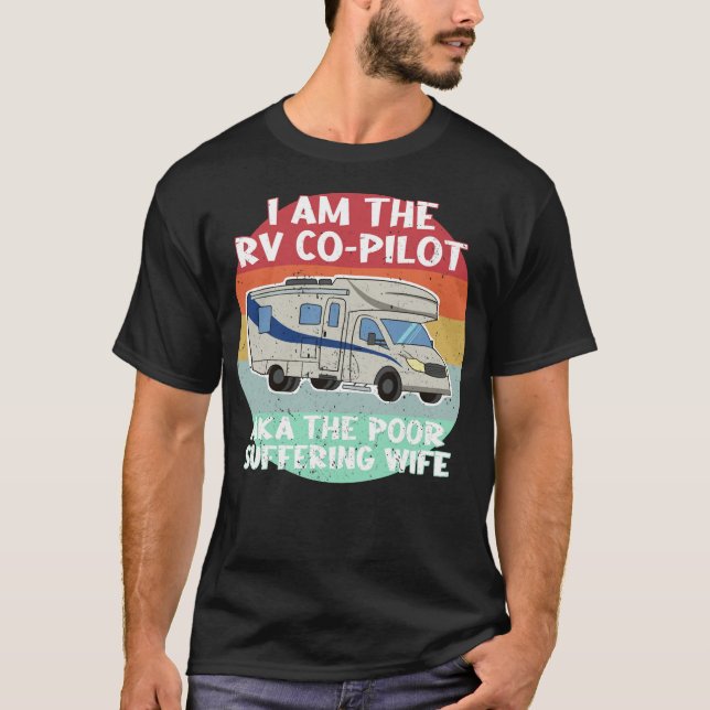 T-shirt Funny RV Motorhome Co-pilote cadeau pour femme (Devant)