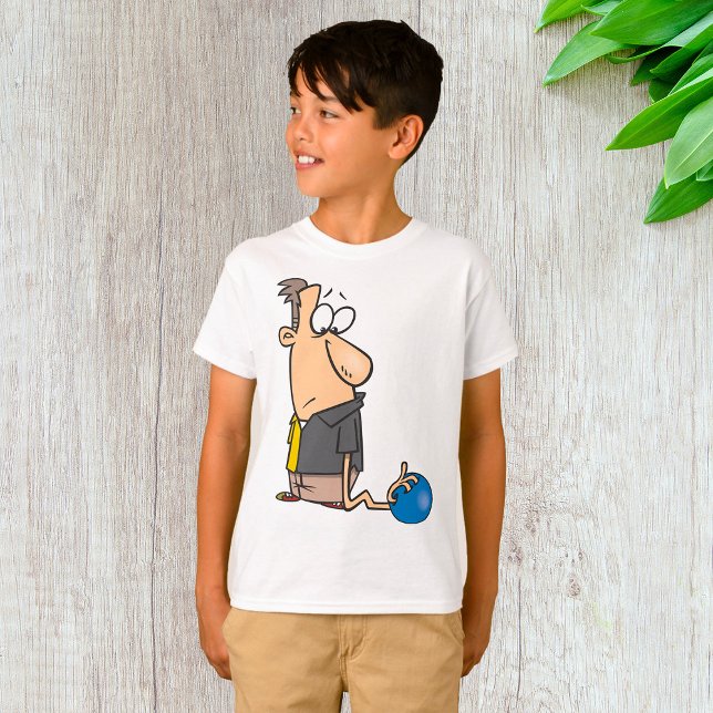 T-shirt Funny Sad Bowler caractère avec Bowling Ball (Créateur téléchargé)