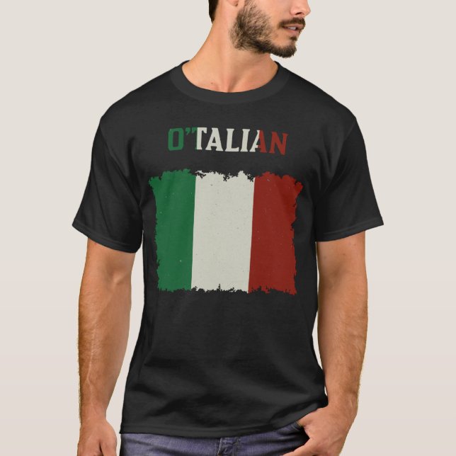 T-shirt Funny Saint Patricks Day Irlandais Italien O'talia (Devant)