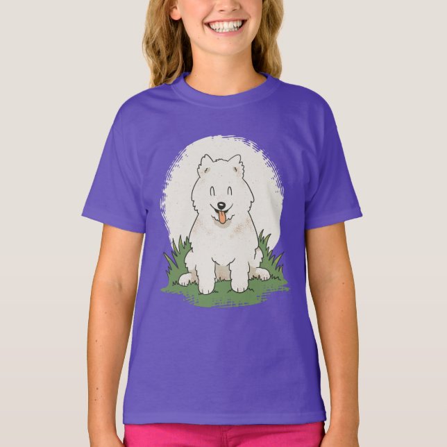 T-shirt Funny Samoyed Dog (Devant)